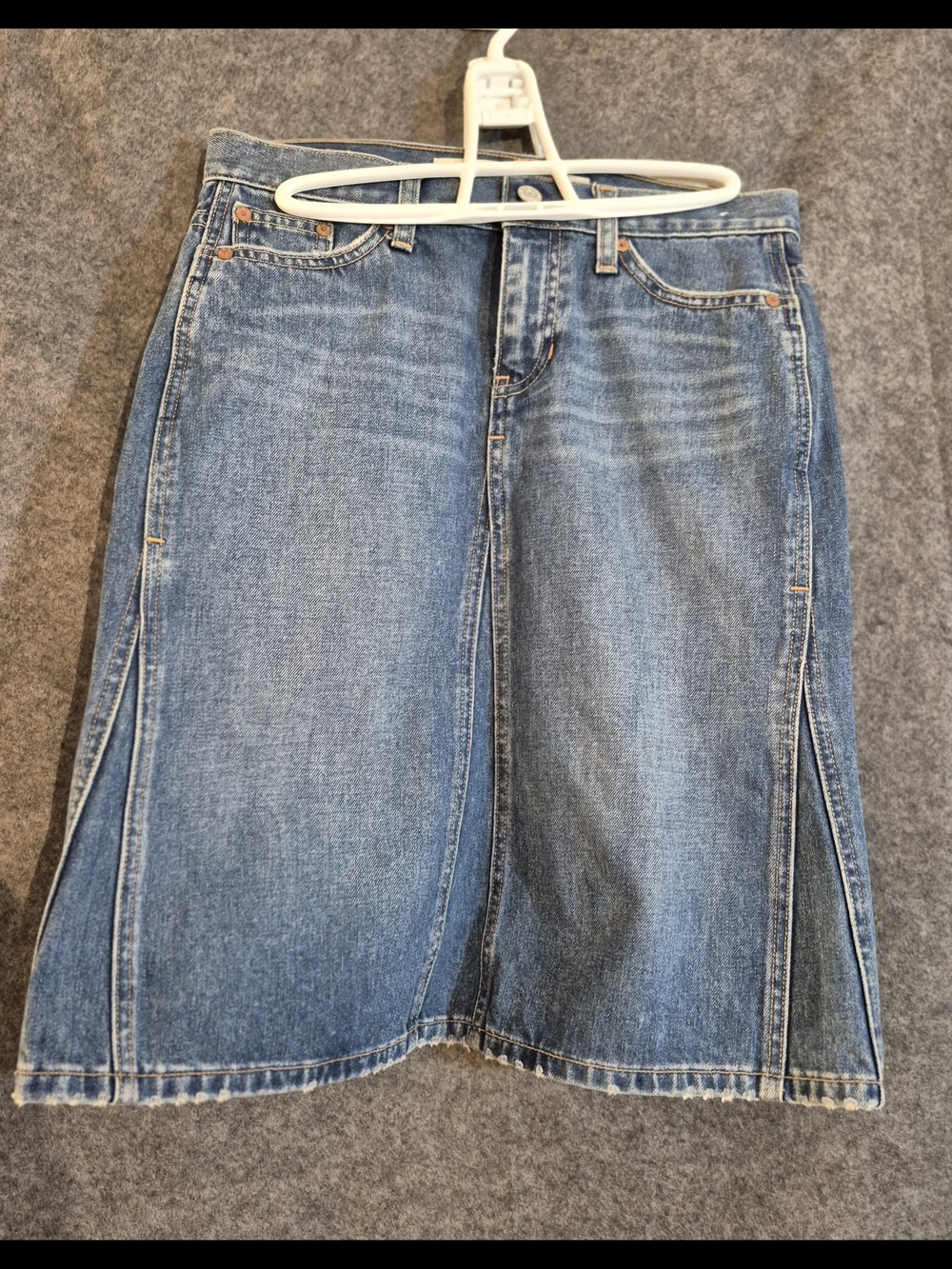 GAP Medium Wash Denim Midi Skirt